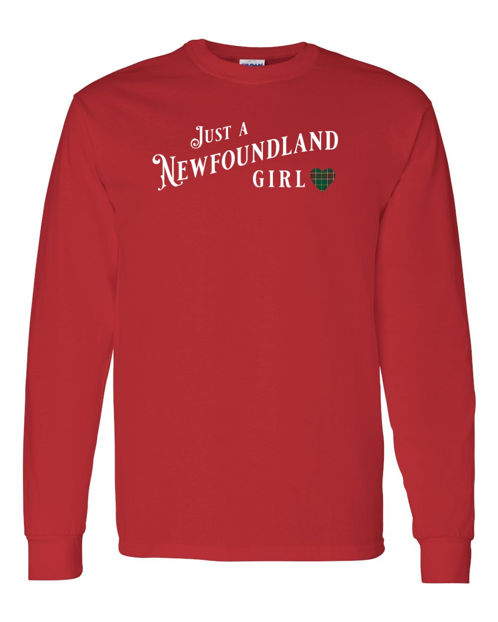 Just a NFLD Girl Tartan Long Sleeve - Unisex