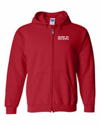 Made In NS (White Lettering) Left Chest Zip Hoodie - Unisex