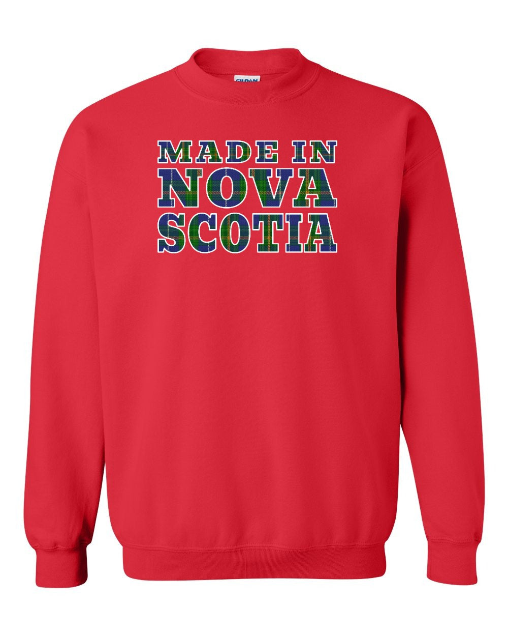 Made In NS ( Tartan Lettering) Crewneck Sweatshirt - Unisex