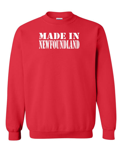 Made In Newfoundland ( White Lettering) Full Crewneck Sweatshirt