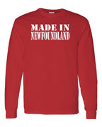 Made In NFLD ( White Lettering) Long Sleeve - Unisex