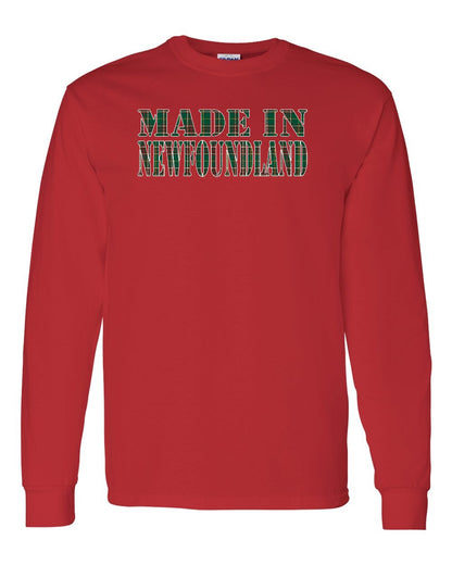 Made In Newfoundland ( Tartan Lettering) Full Long Sleeve