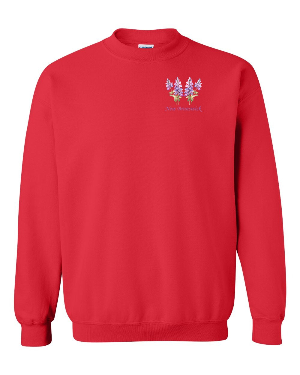 New Brunswick Lupins Left Chest and Back Crewneck Sweatshirt