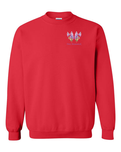 New Brunswick Lupins Left Chest and Back Crewneck Sweatshirt
