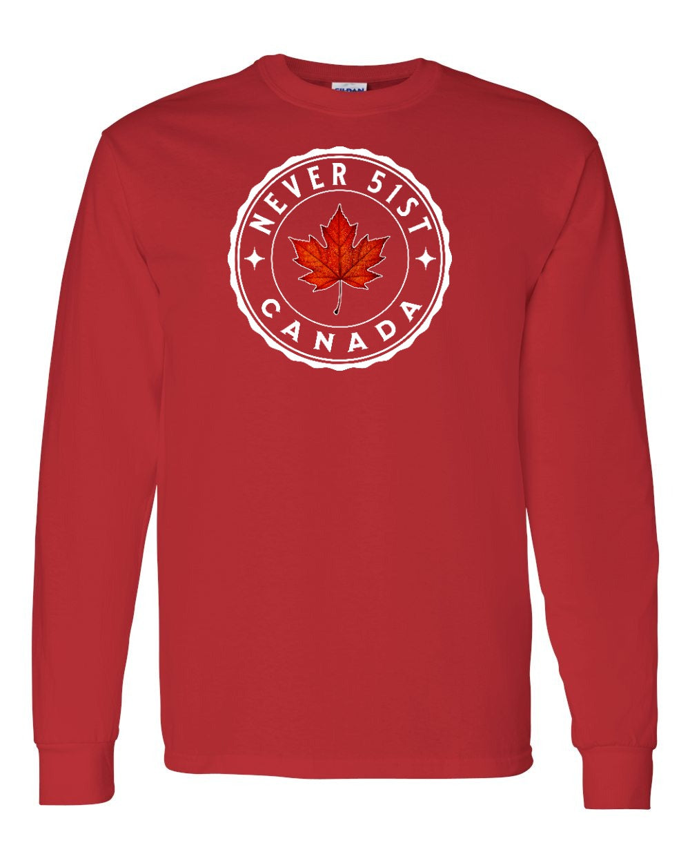 Never 51st Leaf Long Sleeve - Gildan Canada (sewn Internationally) - Unisex