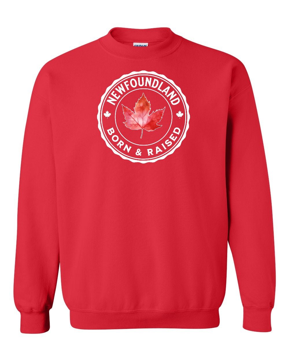 Born and Raised NFLD Crewneck Sweatshirt - Gildan Canada (sewn Internationally) - Unisex