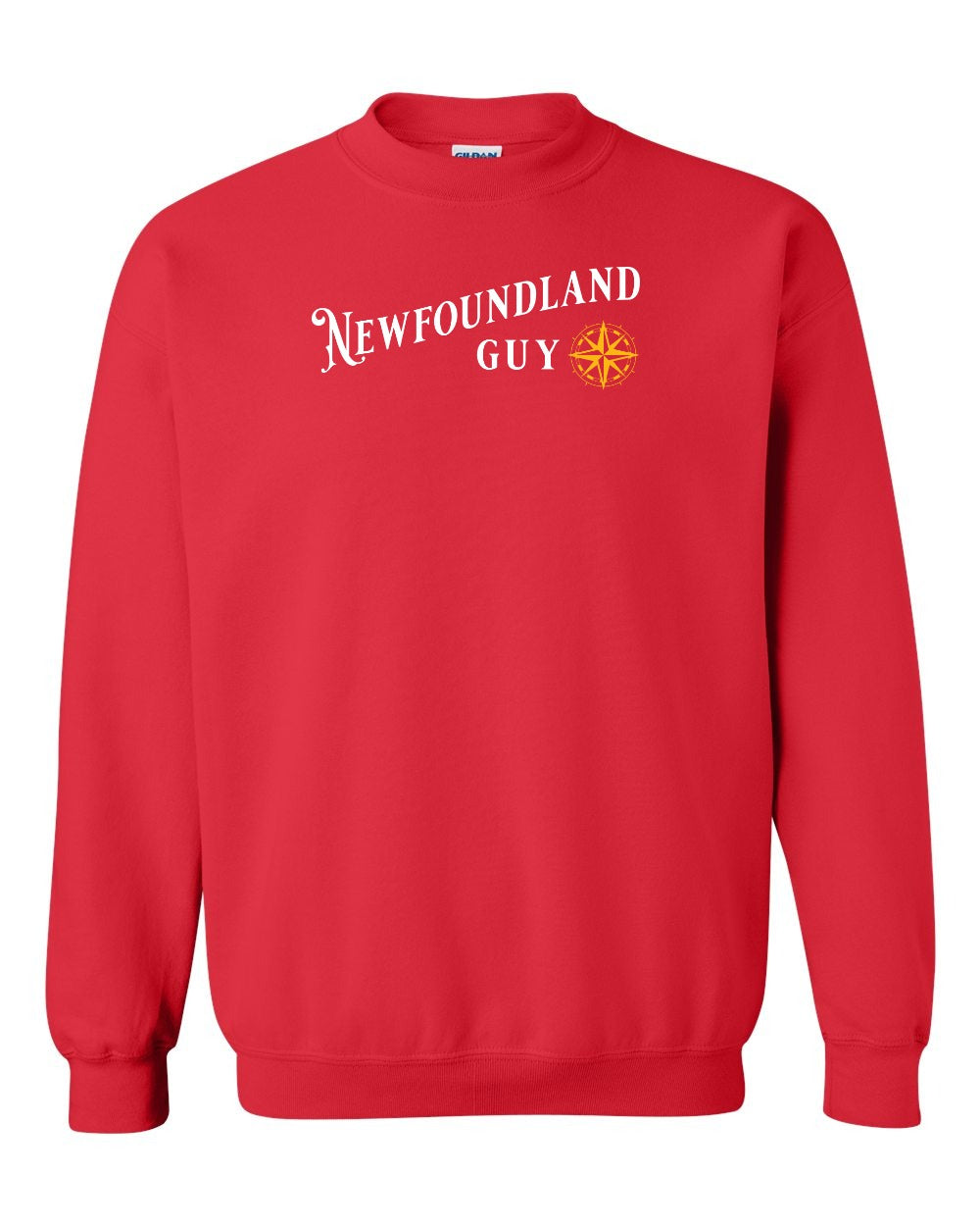 NFLD Guy Yellow Compass Crewneck Sweatshirt - Unisex
