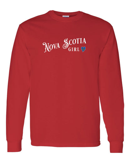 Nova Scotia Girl Tartan Heart Full Long Sleeve Tee