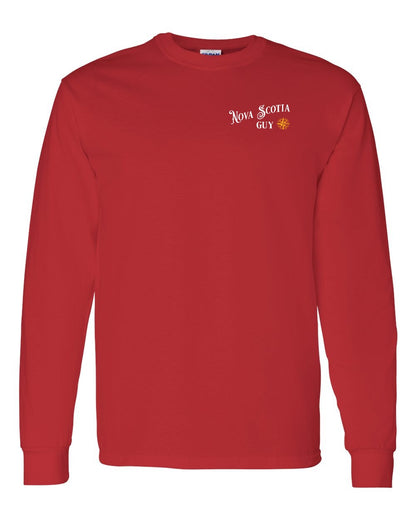 Nova Scotia Guy yellow Left Chest and Back Long Sleeve Tee