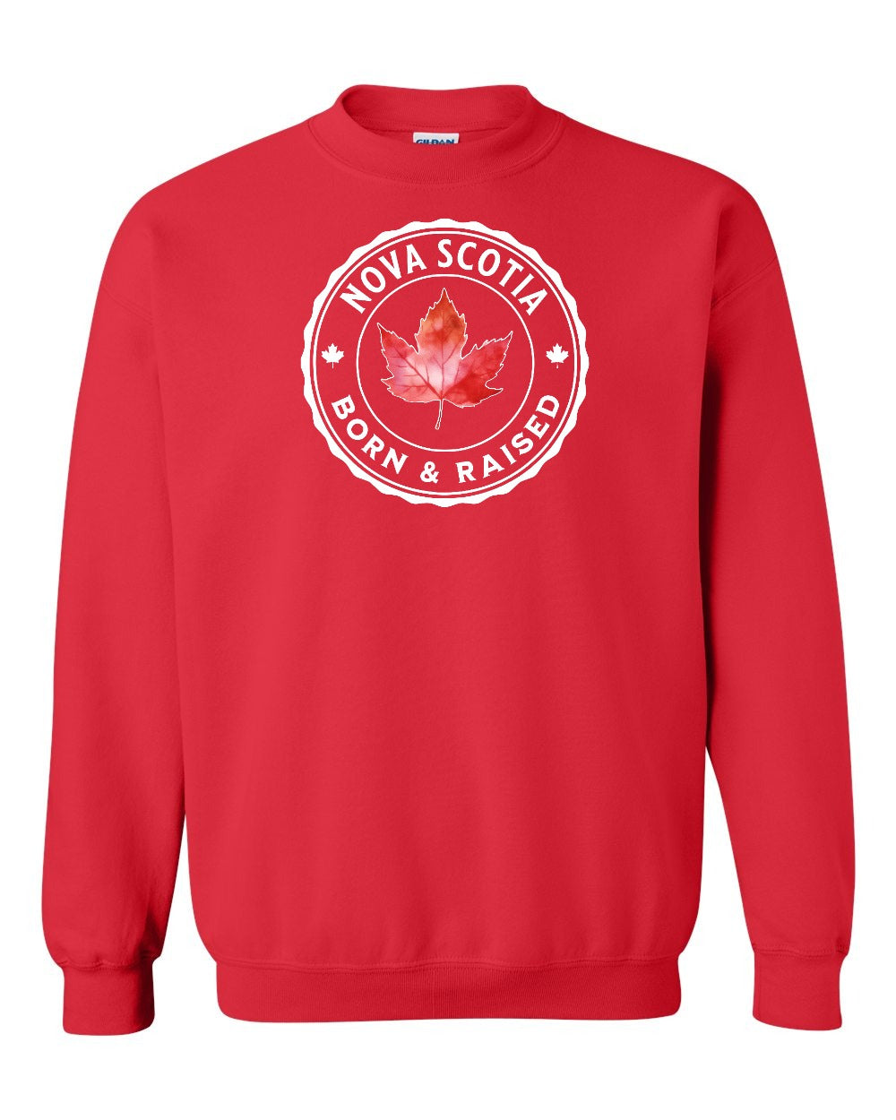 Born and Rasied NS Crewneck Sweatshirt - Gildan Canada (sewn Internationally) - Unisex