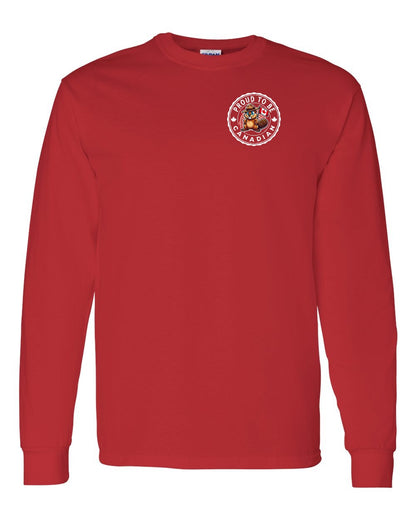 Proud to be Canadian Beaver Left Chest Long Sleeve