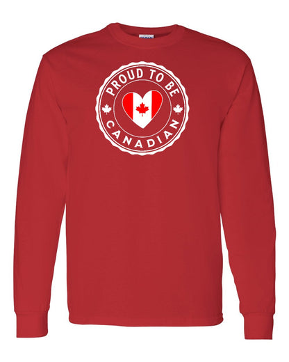 Proud to be Canadian Heart Flag Full Long Sleeve