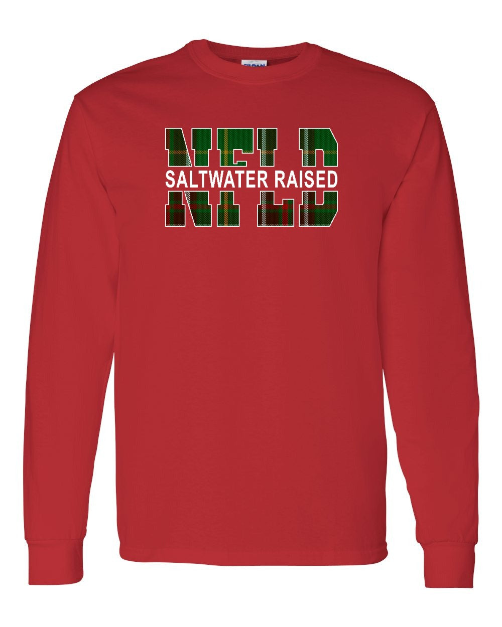 Newfoundland Saltwater Raised Full Front Long Sleeve Tee Printed NOT STITCHED