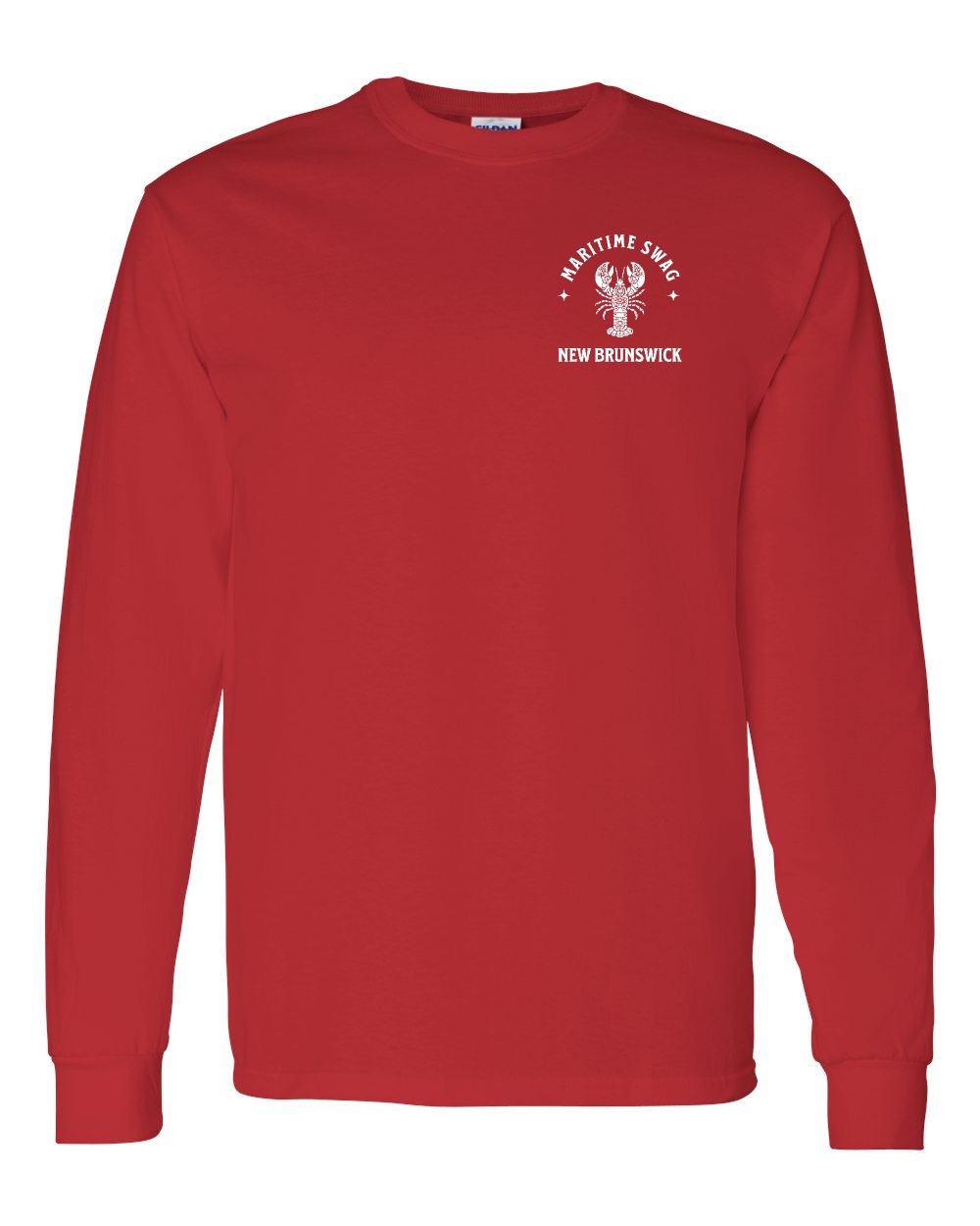 Maritime Swag NB Mandala white Lobster Left Chest and Back Long Sleeve Tee - Unisex