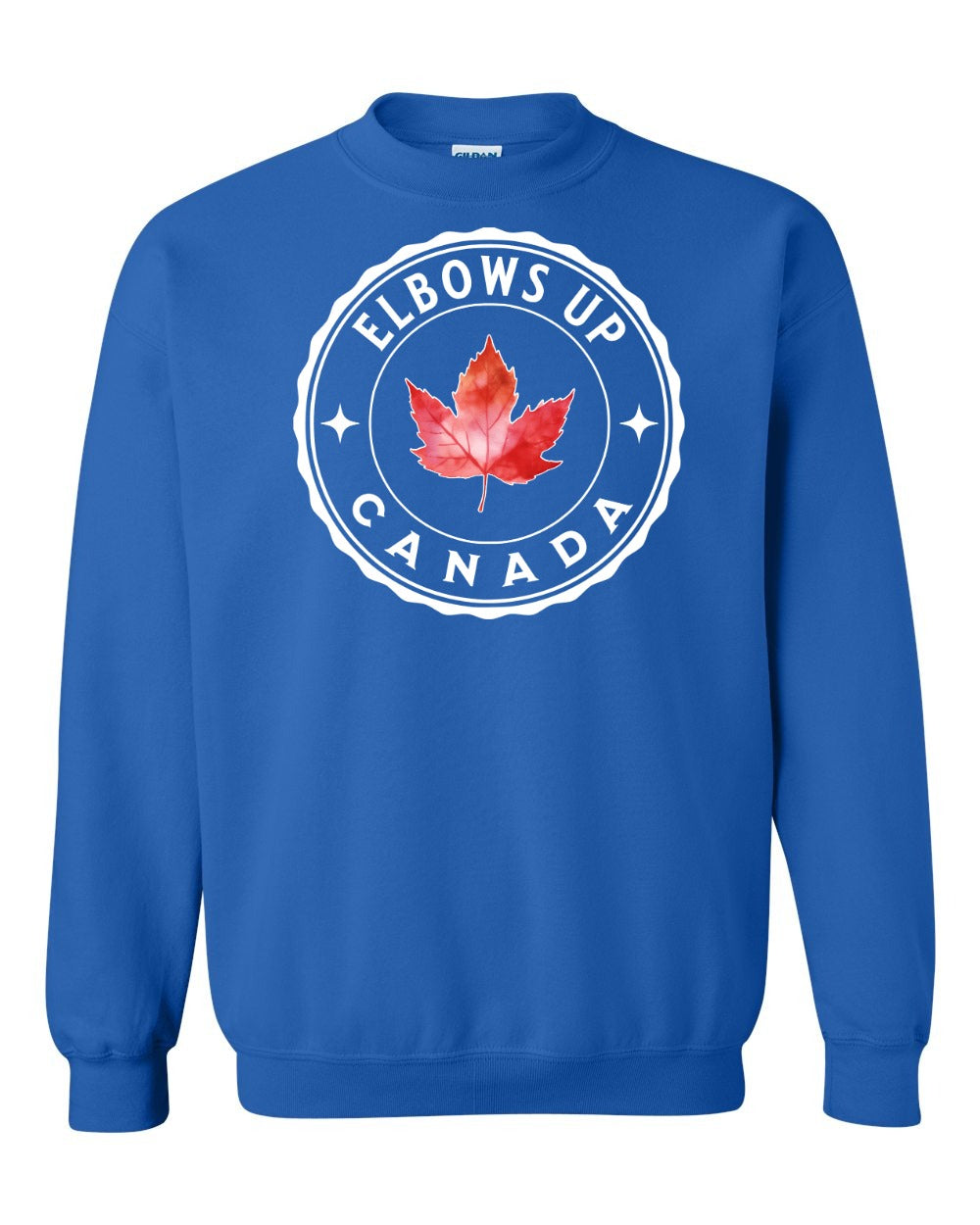Elbows up Leaf Crewneck Sweatshirt - Gildan Canada (sewn Internationally) - Unisex