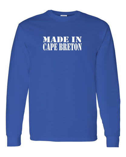 Made In Cape Breton White Full Long Sleeve Tee