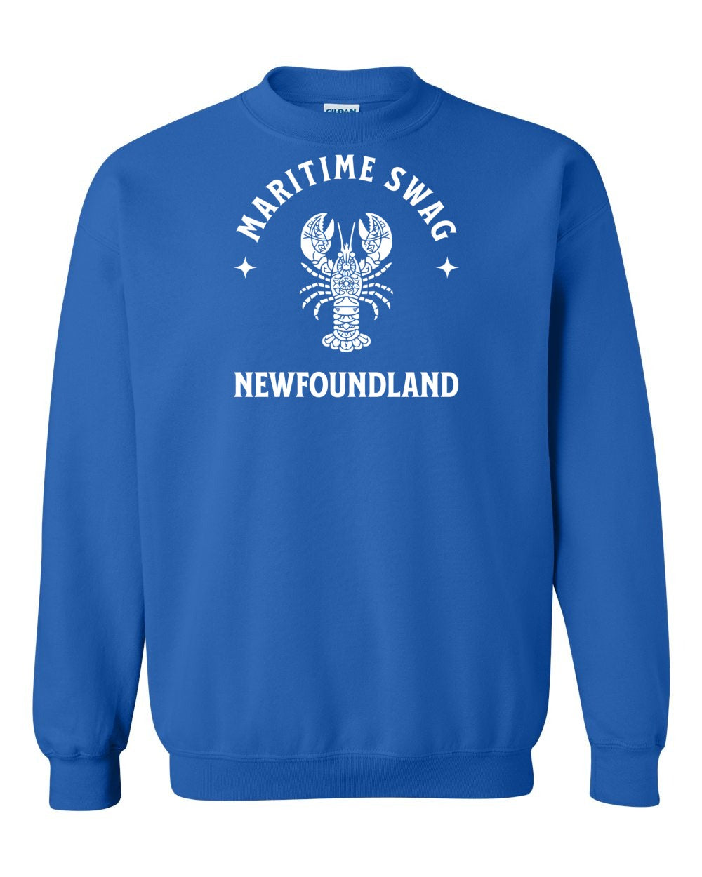 Maritime Swag Newfoundland Mandala white Lobster Full Crewneck Sweatshirt