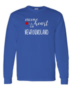 A piece of My heart in NFLD (Red Heart) Long Sleeve - Unisex