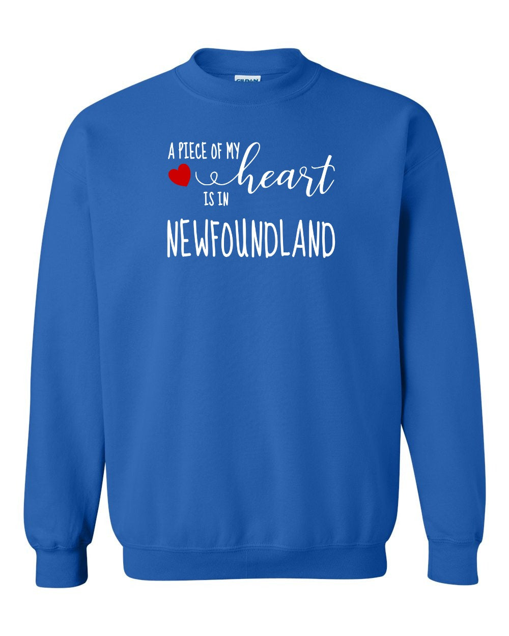 A piece of My heart in NFLD (Red Heart) Crewneck Sweatshirt - Unisex