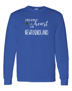 A piece of My heart in NFLD Tartan Heart Long Sleeve - Unisex