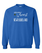 A piece of My heart in NFLD Tartan Heart Crewneck Sweatshirt - Unisex