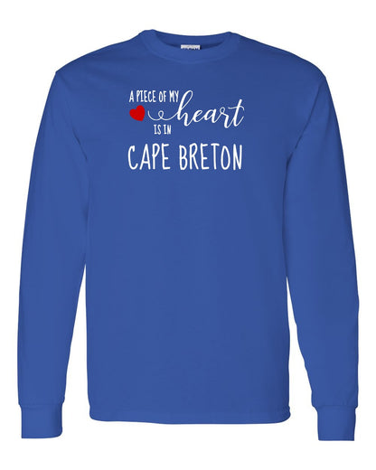 A piece of My heart in Cape Breton (Red Heart) Full Long Sleeve Tee
