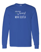 A piece of My heart in NS Tartan Heart Long Sleeve Tee - Unisex