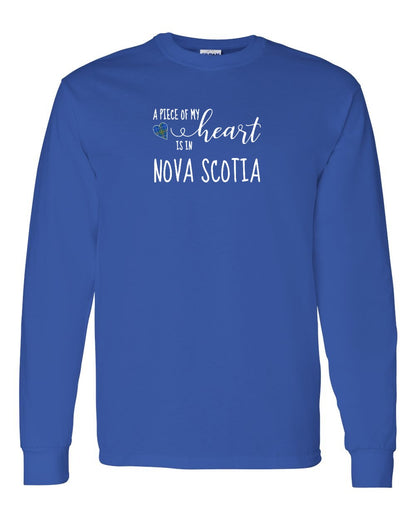 A piece of My heart in Nova Scotia (Tartan Heart) Full Long Sleeve Tee