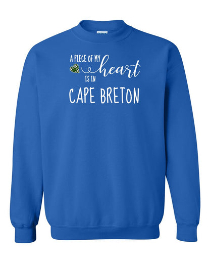 A piece of My heart in Cape Breton (Tartan Heart) Full Crewneck Sweatshirt