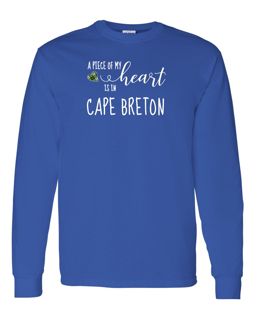 A piece of My heart in Cape Breton (Tartan Heart) Full Long Sleeve Tee