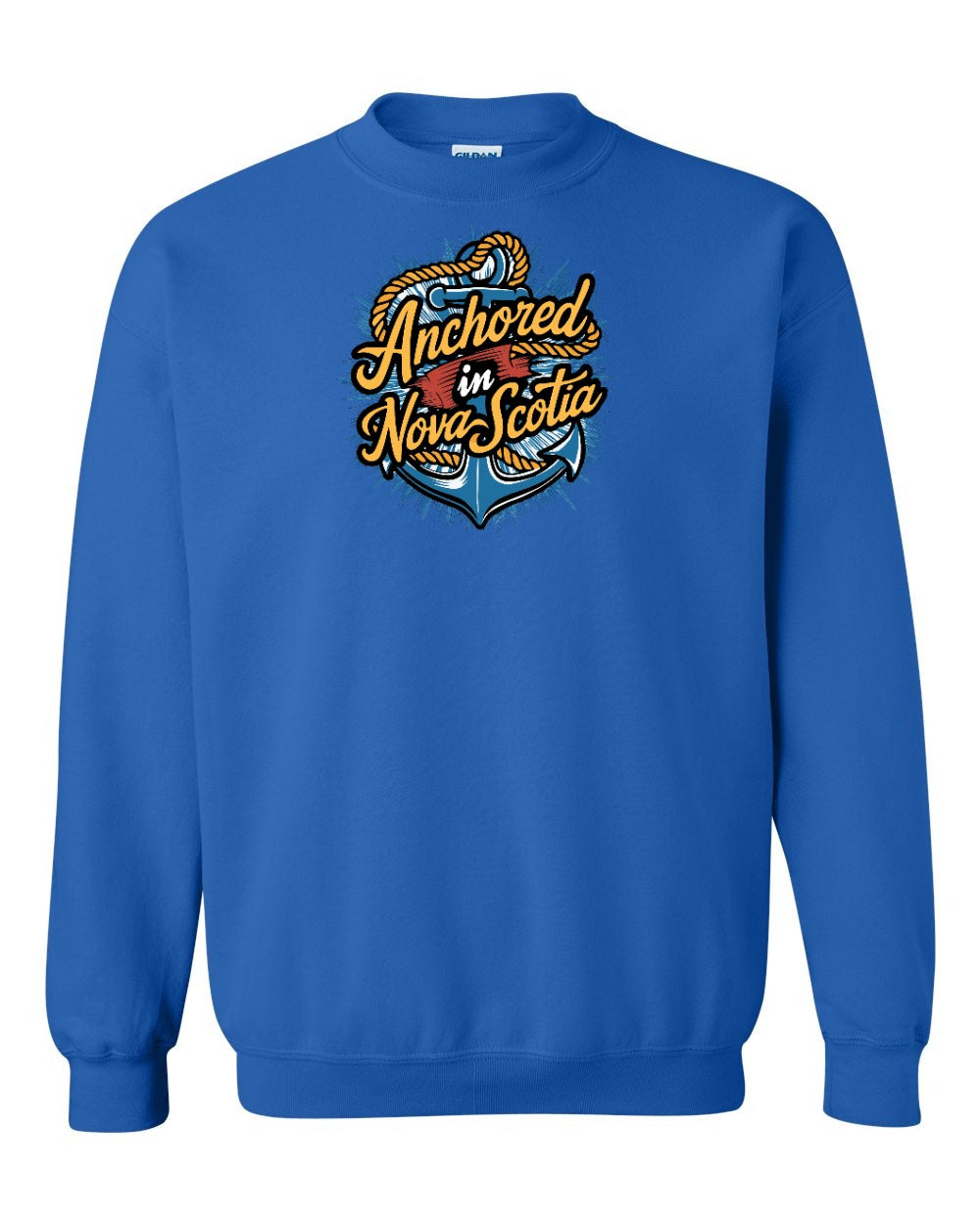 Anchored In Nova Scotia (Old Design) Full crew-neck