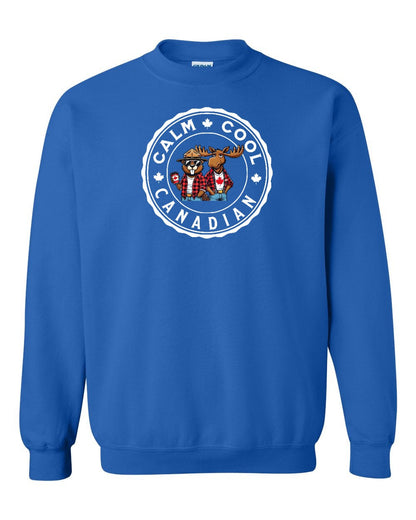 Calm Cool Moose and Beaver Full Crewneck