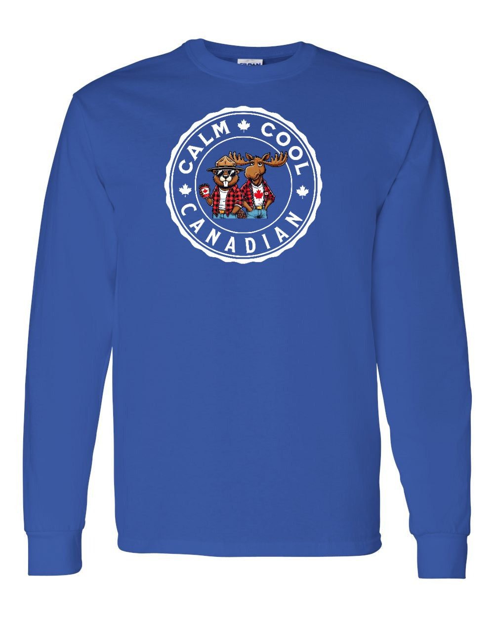 Calm Cool Moose and Beaver Long Sleeve - Gildan Canada (sewn Internationally) - Unisex