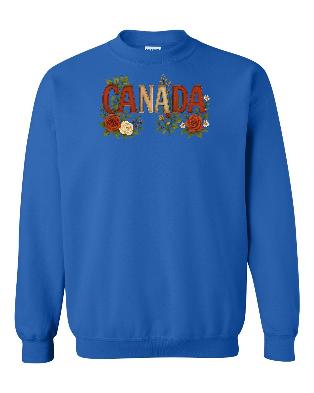 Canada Flowers Crewneck Sweatshirt - Gildan Canada (sewn Internationally) - Unisex