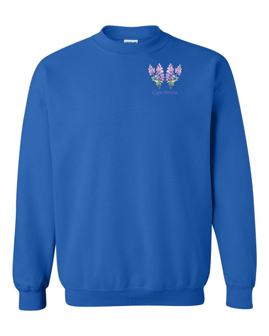 Cape Breton Lupin Left Chest Crewneck Sweatshirt