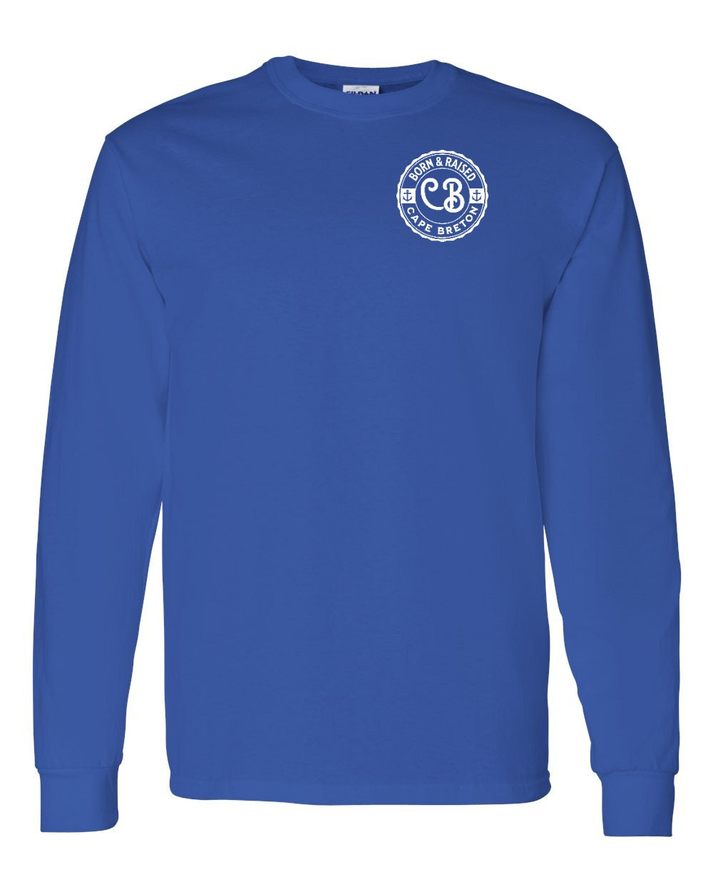 Born & Raised Cape Breton Left Chest and Back Long Sleeve Tee