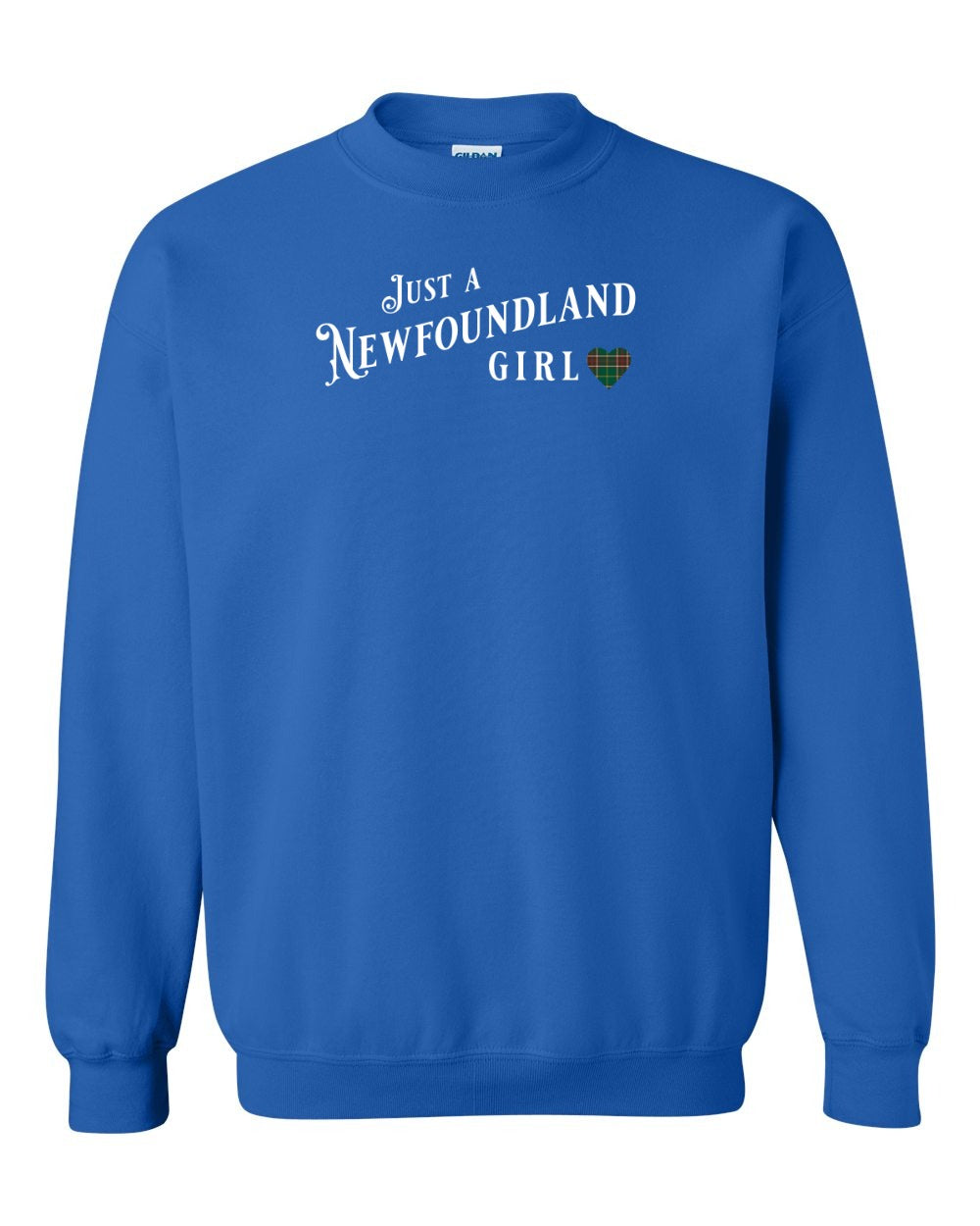 Just a Newfoundland Girl Tartan Full Crewneck Sweatshirt