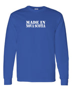 Made In NS ( White Lettering) Long Sleeve Tee - Unisex