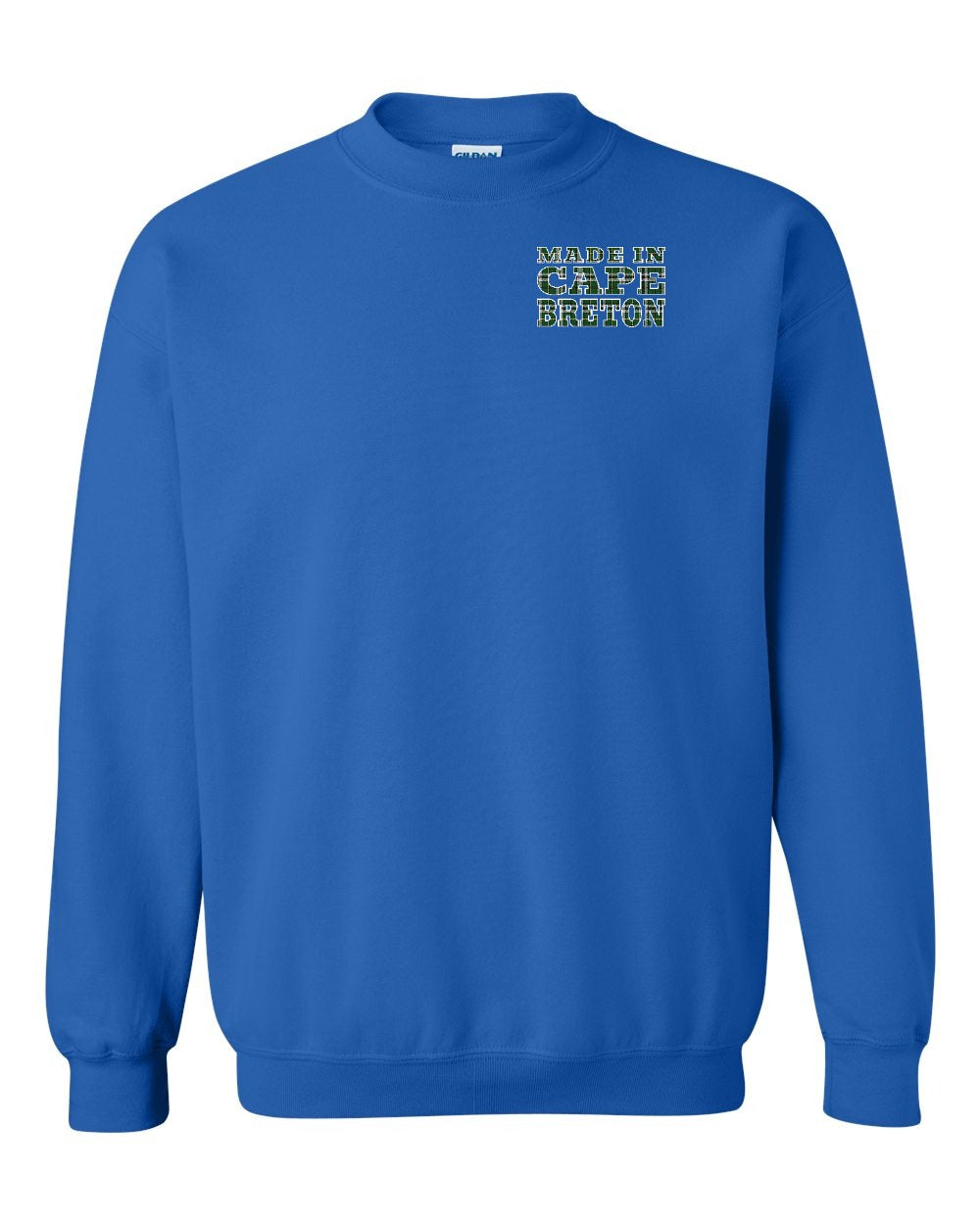 Made In CB Tartan Left Chest and Back Crewneck Sweatshirt - Unisex