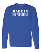 Made In NFLD ( White Lettering) Long Sleeve - Unisex