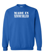 Made In NFLD ( White Lettering) Crewneck Sweatshirt - Unisex