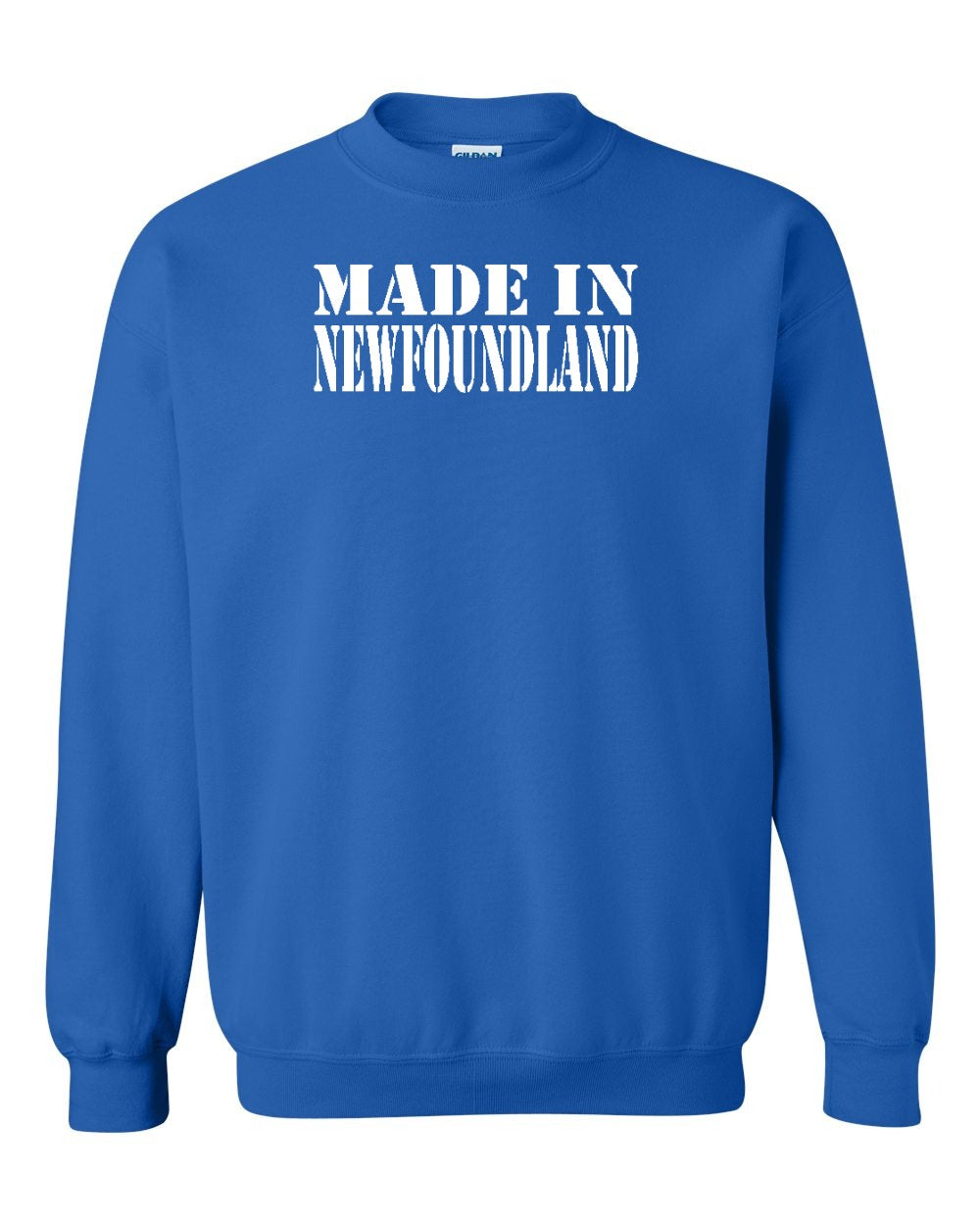 Made In NFLD ( White Lettering) Crewneck Sweatshirt - Unisex