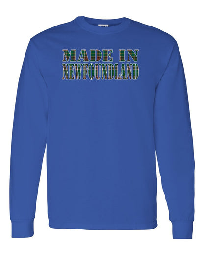 Made In Newfoundland ( Tartan Lettering) Full Long Sleeve