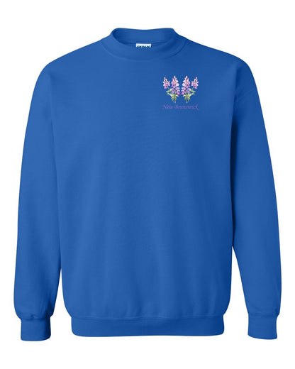 New Brunswick Lupins Left Chest and Back Crewneck Sweatshirt