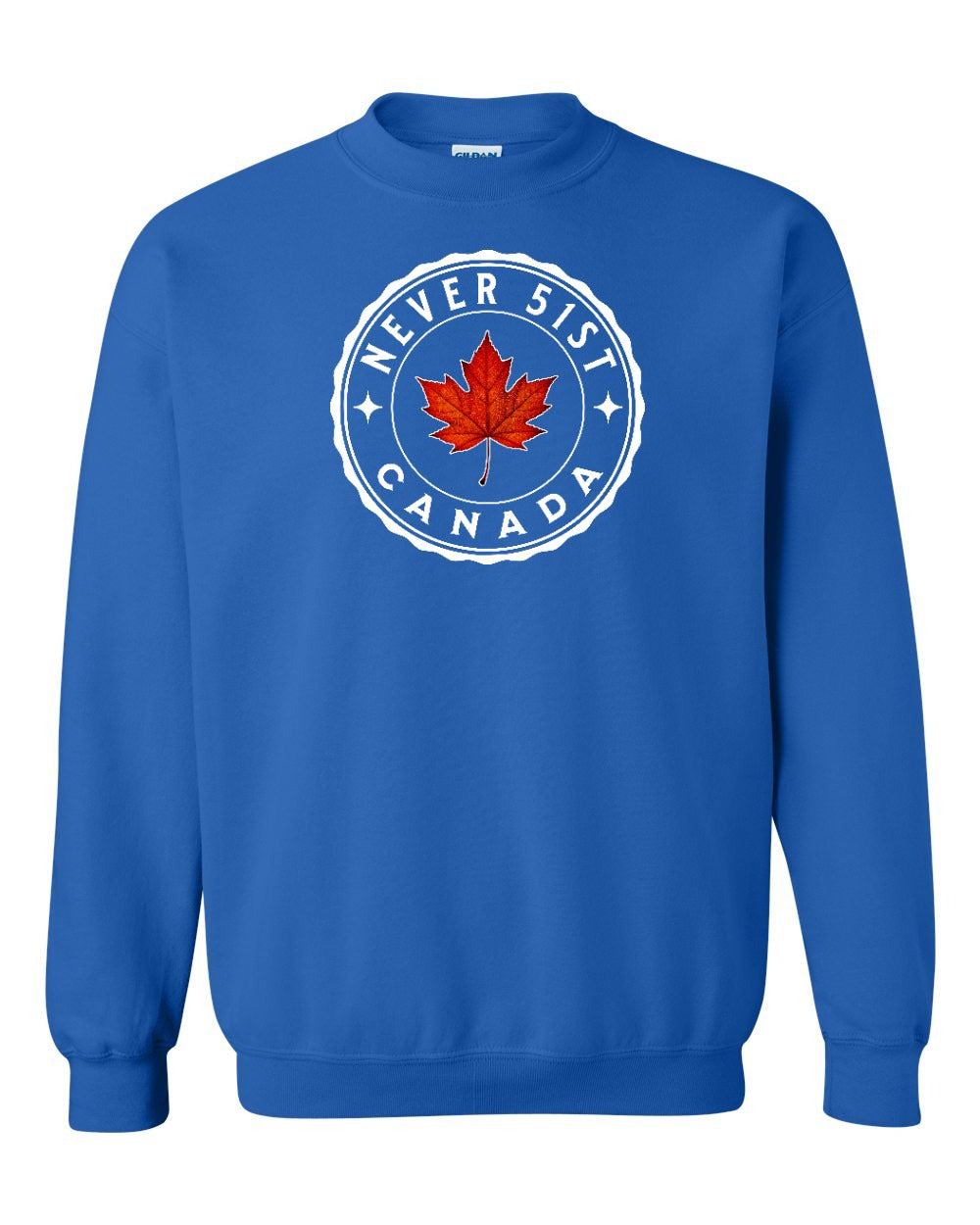 Never 51st Leaf Crewneck Sweatshirt - Gildan Canada (sewn Internationally) - Unisex