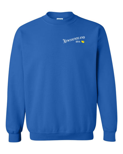 Newfoundland Diva Left Chest and Back Crewneck Sweatshirt
