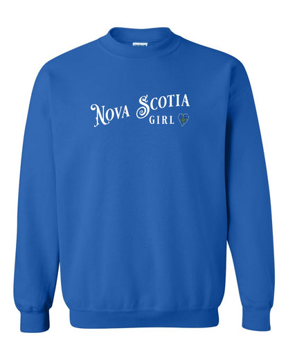 Nova Scotia Girl Tartan Heart Full crew-neck