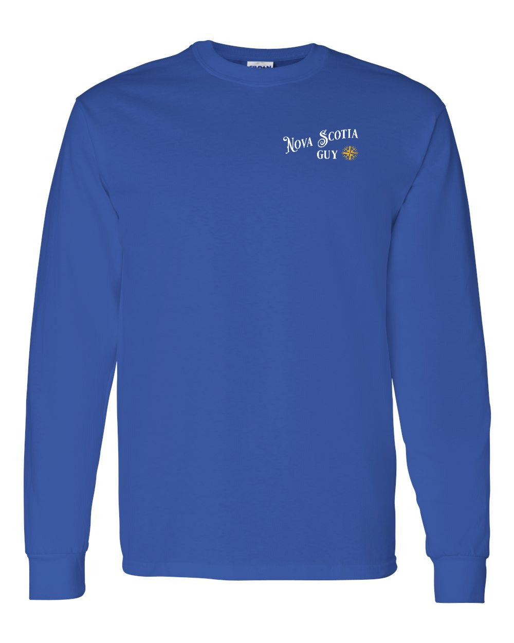 Nova Scotia Guy yellow Left Chest and Back Long Sleeve Tee