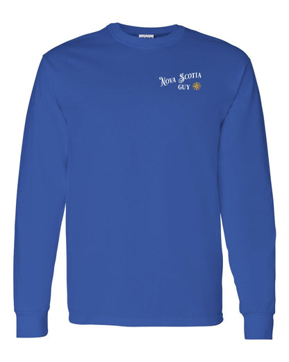 Nova Scotia Guy yellow Left Chest and Back Long Sleeve Tee