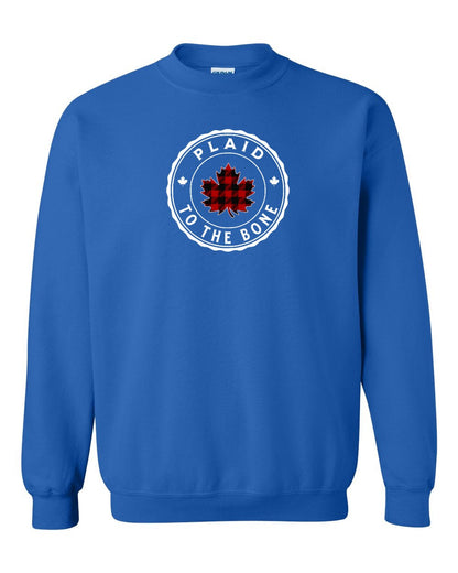 Plaid to the Bone Circle Leaf Full Crewneck